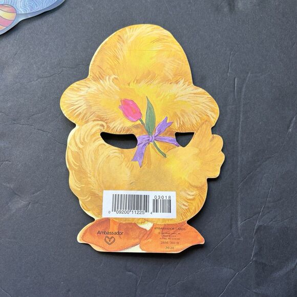 VTG Unused Hallmark Die Cut Greeting Card Adorable Yellow Chick Fuzzy 70/80s - Picture 5 of 7